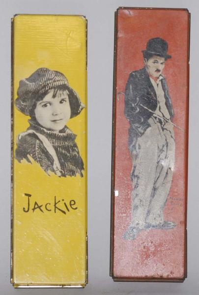 LOT OF 2: TIN LITHO CHARACTER PENCIL BOXES.       