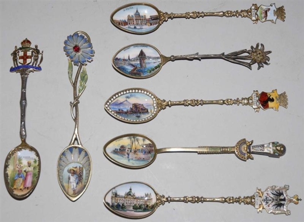 LOT OF 7: STERLING SILVER SPOONS.                 