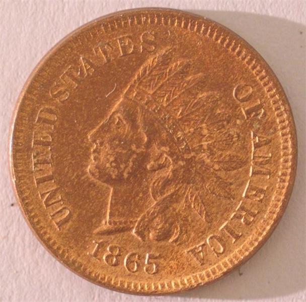 1865 INDIAN HEAD CENT.                            