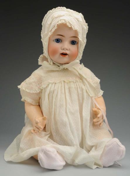 LIFE-SIZE GERMAN BISQUE CHARACTER BABY DOLL.      