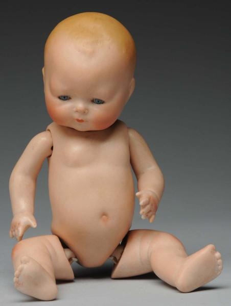 RARE HORSMAN “TYNIE BABY” ALL-BISQUE DOLL.        