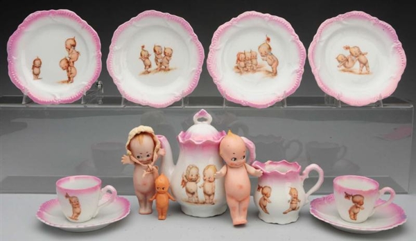 LOT OF KEWPIES AND DISHES.                        