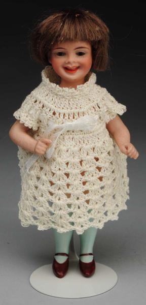 RARE ALL-BISQUE ORSINI CHARACTER DOLL.            