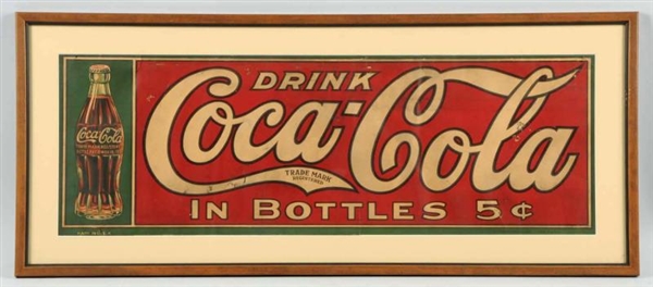 LATE TEENS COCA-COLA HEAVY PAPER SIGN.            
