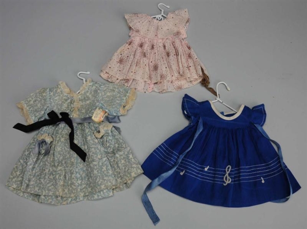 LOT OF 3: ORIGINAL “SHIRLEY TEMPLE” DRESSES.      