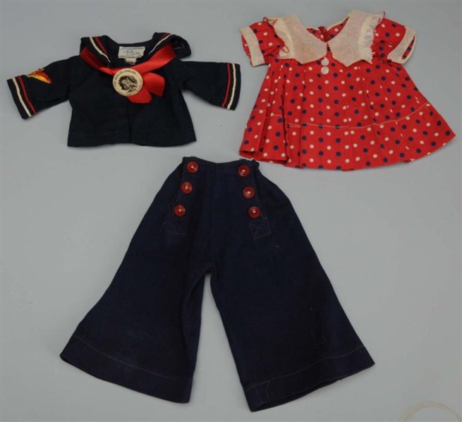 LOT OF 2: ORIGINAL “SHIRLEY TEMPLE” OUTFITS.      