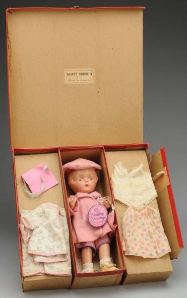 BOXED COMPOSITION “DAINTY DOROTHY” DOLL.          