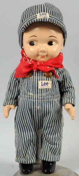 BUDDY LEE DOLL IN BLUE & WHITE STRIPES.           