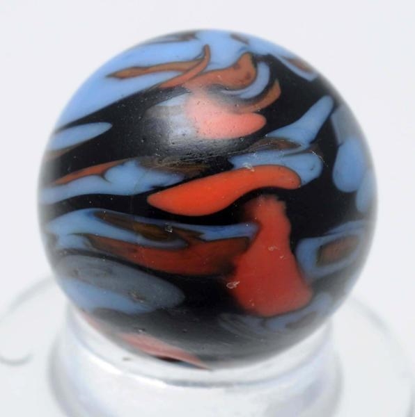 CHRISTENSEN AGATE STRIPED/SPOTTED OPAQUE MARBLE.  
