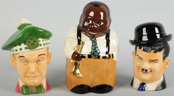 LOT OF 3: FAMOUS PEOPLE COOKIE JARS.              