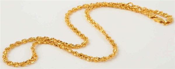 21K YELLOW GOLD ROPE NECKLACE.                    