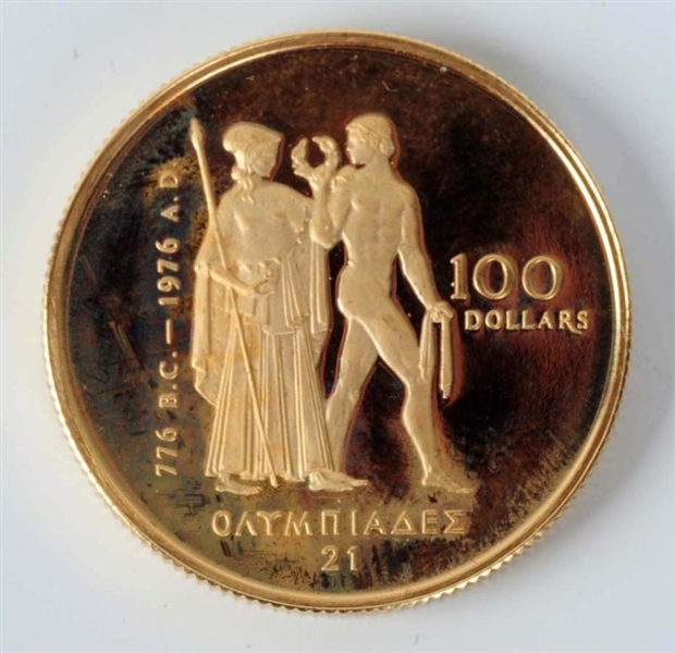 OLYMPIC GOLD PROOF COIN.                          