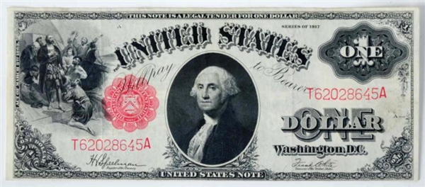 ONE DOLLAR LARGE NOTE SERIES 1917.                