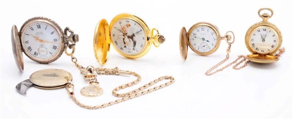 LOT OF 4: ASSORTED POCKET WATCHES.                
