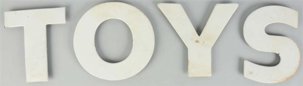 PAINTED METAL "TOYS" LETTERS.                     