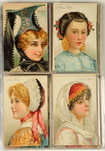 LOT OF 92: SIGNED LADY & FASHION POSTCARDS.       