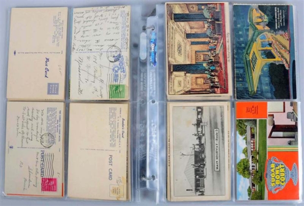 LOT OF 96: ADVERTISING POSTCARDS.                 