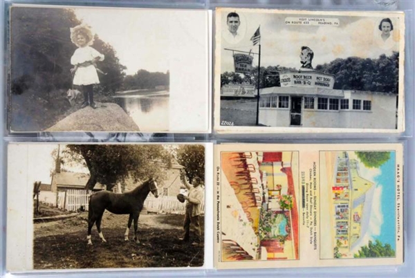 LOT OF 80: BERKS COUNTY VIEW POSTCARDS.           