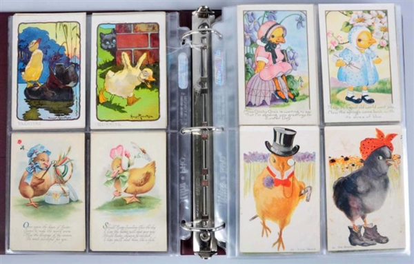 LOT OF 228: DRESSED EASTER CHICK & BIRD POSTCARDS 