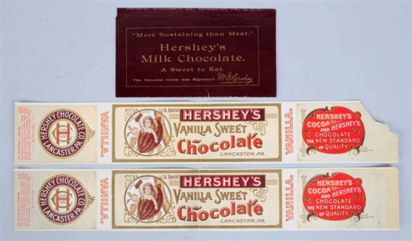 LOT OF 3: HERSHEYS CHOCOLATE LABELS.             