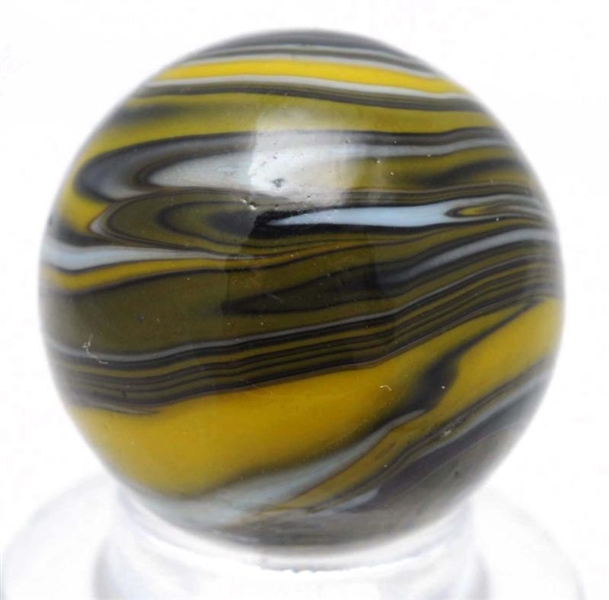 CHRISTENSEN AGATE 4-COLOR STRIPED OPAQUE MARBLE.  
