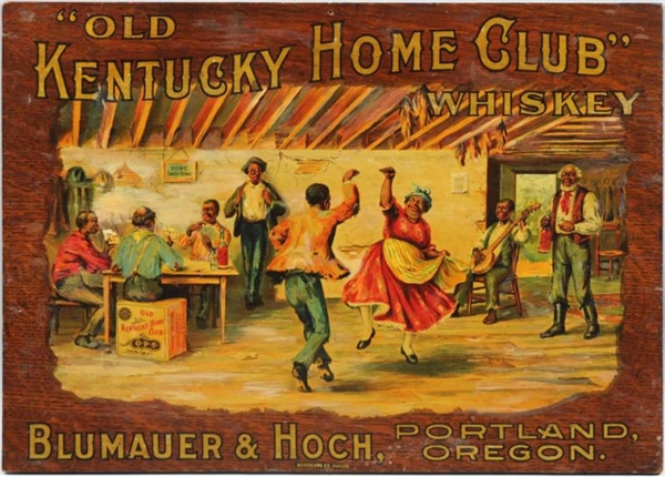 OLD KENTUCKY HOME CLUB WHISKEY WOOD SIGN.         