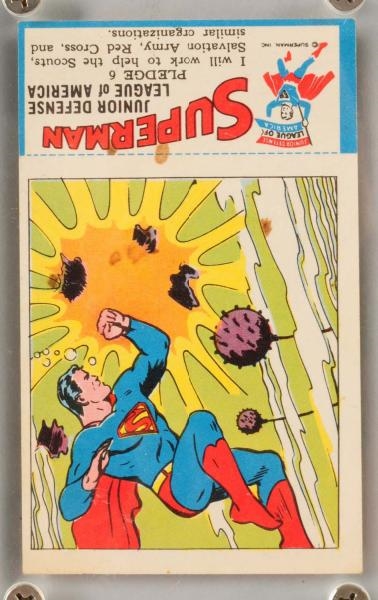 SUPERMAN ADVENTURE CARD WITH STAMP.               