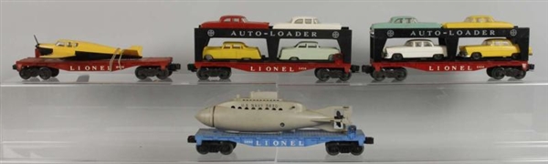 LOT OF 4: LIONEL POST-WAR SPECIALTY CARS.         
