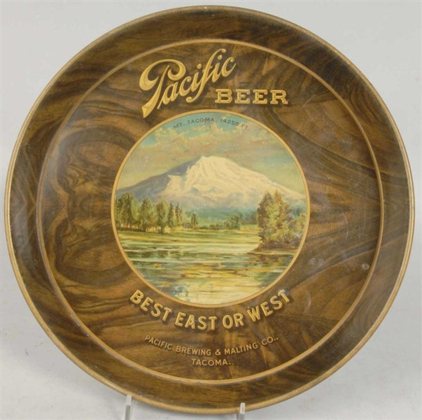 PACIFIC BEER TIN SERVING TRAY.                    