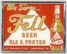 FELL BEER GLOGLAS REVERSE ON GLASS SIGN.          