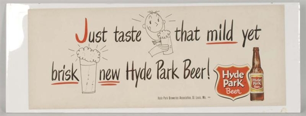 HYDE PARK BEER TROLLEY SIGN.                      