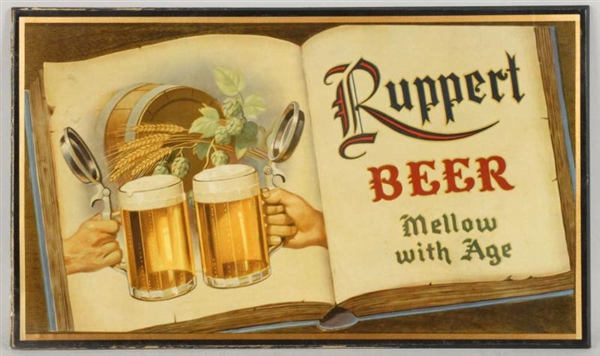 RUPPERT BEER LAMINATED WOOD SIGN.                 
