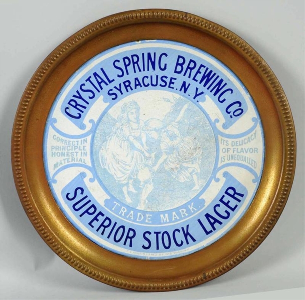 CRYSTAL SPRING BREWING CO. LAGER ADVERTISING TRAY 