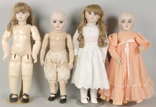 LOT OF 4: ARTIST BISQUE REPRODUCTION DOLLS.       