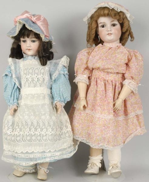 LOT OF 2: A.M. GERMAN BISQUE CHILD DOLLS.         