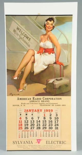 1959 AMERICAN RADIO CORPORATION CALENDAR.         