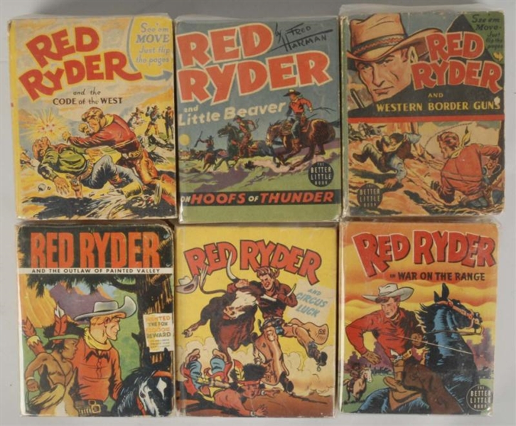 LOT OF 6: RED RYDER BIG LITTLE BOOKS.             