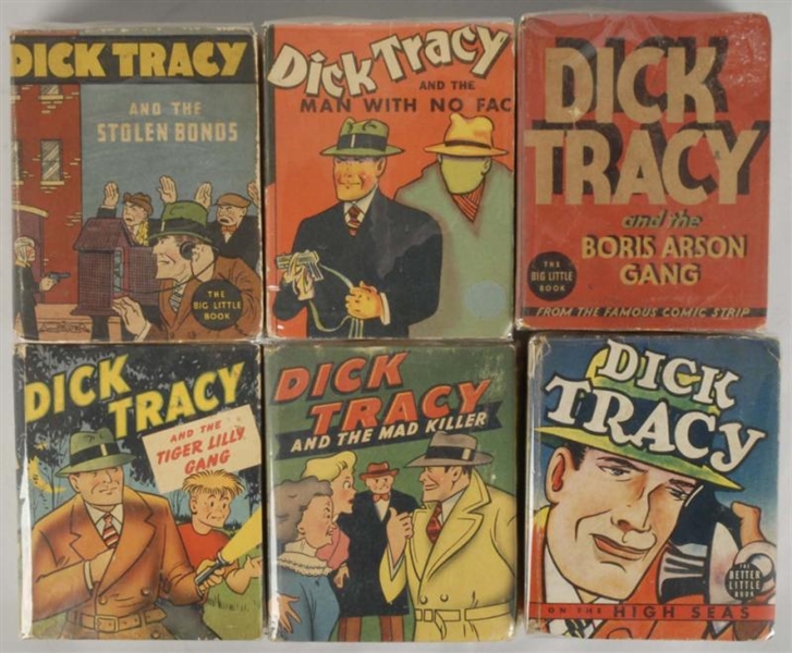  LOT OF 6: DICK TRACY BIG LITTLE BOOKS.           