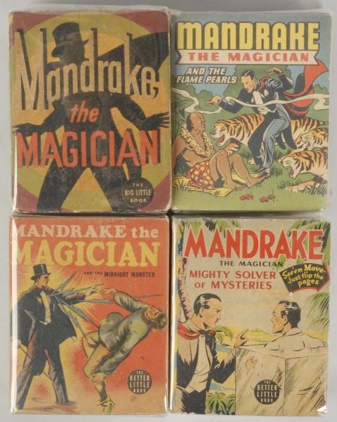 LOT OF 4: MANDRAKE THE MAGICIAN BIG LITTLE BOOKS. 