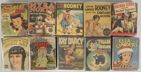 LOT OF 10: ASSORTED GIRL BIG LITTLE BOOKS.        