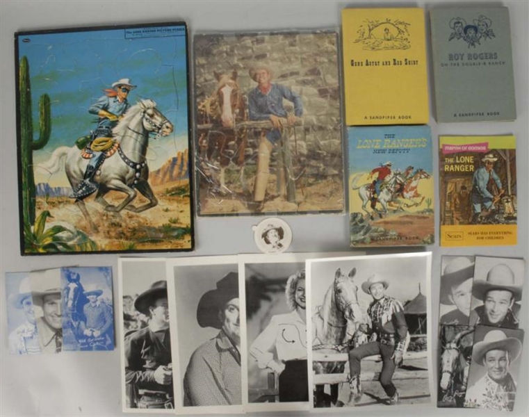 LOT OF WESTERN BOOKS & ITEMS.                     