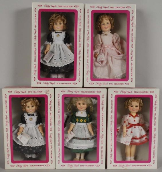 LOT OF 5: SHIRLEY TEMPLE DOLLS BY IDEAL.          