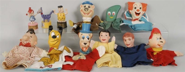 LOT OF 11: CHARACTER PUPPETS.                     