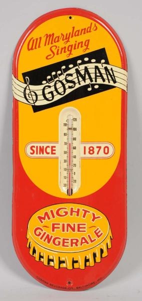 GOSMAN GINGER ALE THERMOMETER.                    