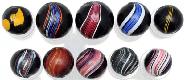 LOT OF 10: INDIAN MARBLES.                        