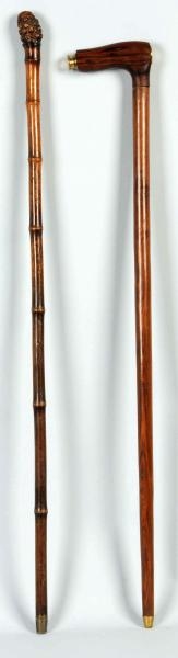LOT OF 2: WALKING STICK CANES.                    