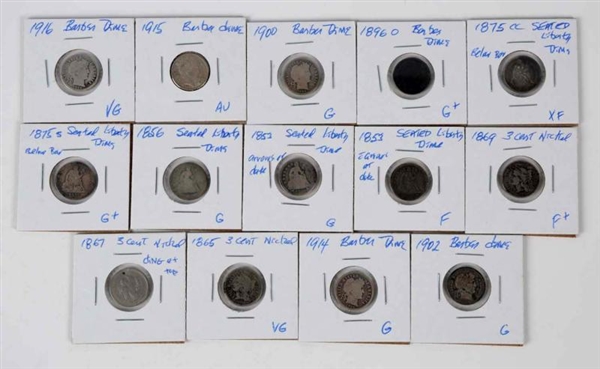 LOT OF 14: COINS.                                 