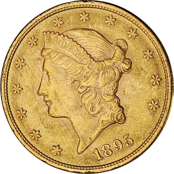 1895 $20 GOLD LIBERTY DOUBLE EAGLE.               