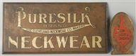 LOT OF 2: CLOTHING ADVERTISING SIGNS.             