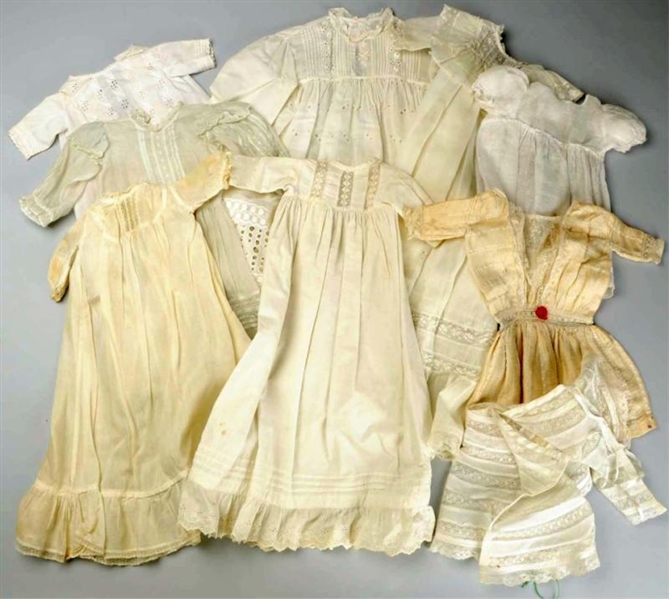 LOT OF ANTIQUE WHITE CLOTHING.                    